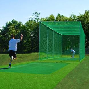 ROYALNETCENTER 50x10 Feet Cricket Practice & Boundary Safety Net Cricket Net