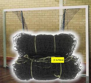 Supreme Futsul Net-02 (Black) All Double Heavy Machine Made.(Pack of 1 Pair) Football Net