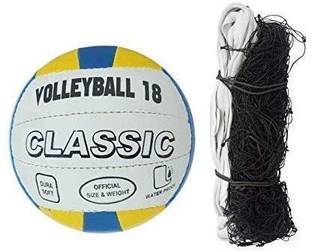 SINGHALTRADE Volleyball Net with Volleyball (COMBO) FREE PIN Volleyball Net