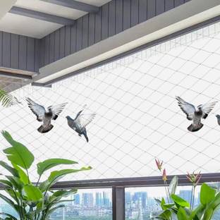 KUBER INDUSTRIES Nylon Bird Net for Balcony|Child Protection Net|Pigeon Anti Bird Net|10X10|White Bird Net