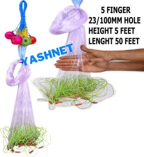 YASHNET GILLNET 5 FINGER GILLNET 23/100 50FEET LENGTH Fishing Net