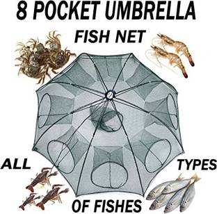 PURKAIT FISHNET 8 UMBRELLA GAP 6mm HEIGHT 1.3f CURVE 4f R 8.6f POCKET R 1.8f Fishing Net