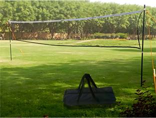 FunBadmenton Portable Foldable Badminton Net Set with Foldable Stand & Carry Bag With 6.1M Badminton Net
