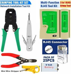 BALRAMA RJ45 RJ11 Cable Crimping Tool Kit Network LAN CCTV Camera Computer Wire Stripper Punch Plier