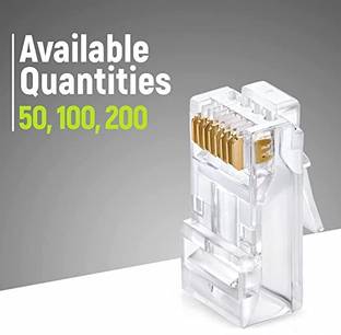 RAREGEAR RJ45 Connector UTP Network Plug for Cat 6 Cat5e Cable Module Plugs (Pack of 5) Network Interface Card