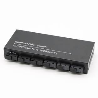 HANUTECH 10/100Mbps Ethernet Fiber Switch- 6XFiber(3A+3B)+2XEthernet 2 Ports 100 Mbps Unmanaged Network Switch