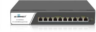 AeConnect AE-PS8082GU 8-Port PoE+ Switch. port:8x10/100 PoE+, Port:2 x1000 uplink 8 Ports 1000 Mbps Network Switch