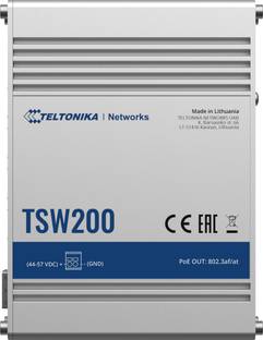 Teltonika TSW200 INDUSTRIAL UNMANAGED POE+ SWITCH 8 Ports 1000 Mbps Unmanaged Network Switch