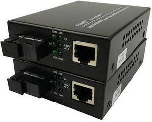 RAMEX Ethernet to Fiber Media Converter 10/100/1000Mbps Single Mode Fiber 20KM 1 Ports 1000 Mbps Unmanaged Network Switch