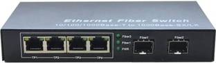 RAMEX Unmanaged Gigabit Ethernet to Fiber Switch 2SFP 4RJ45 10/100/1000Mbps 1 Ports 1000 Mbps Smart Network Switch