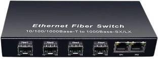 RAMEX SFP Fiber Switch 10/100/1000Mbps 4*SFP Ports 2 RJ45 Ports 0-120KM 1 Ports 1000 Mbps Network Switch