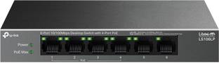 TP-Link LS106LP 6 Port 10/100 Mbps Desktop Switch with 4-Port PoE 6 Ports 100 Mbps Network Switch