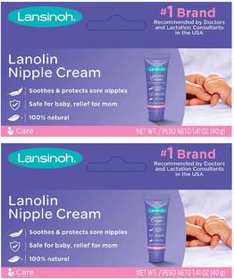 Lansinoh Lanolin Nipple Cream for Breastfeeding Organic Nipple Cream 40 Gm Pack Of 2 Organic Nipple Cream