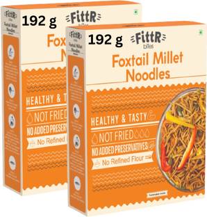 fittr Foxtail Millets Noodles | No Maida | Healthy Noodles (2 x 192 g) Hakka Noodles Vegetarian