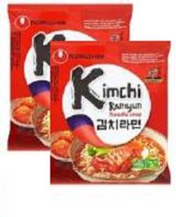 Nongshim Kimchi ramyun Noodle Soup-120 gm (Pack of 2) (Imported) Instant Noodles Vegetarian