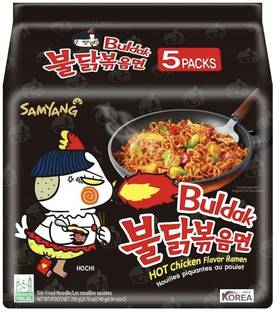 Samyang Buldak Hot Chiken Flavor Ramen 140g * 5Pack(Imported)(Stir-Fried Instant Noodle) Instant Noodles Non-vegetarian