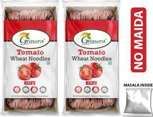 Grenera Tomato Noodles, Made with whole wheat flour and real vegetables, MSG, Maida free Instant Noodles Vegetarian