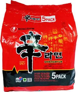 Nongshim Shin ramyun masala noodles _5 Instant Noodles Vegetarian