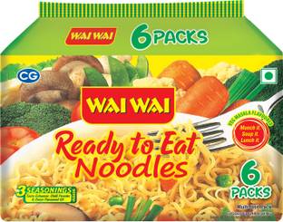 Wai Wai Veg 6 in 1 Instant Noodles Vegetarian