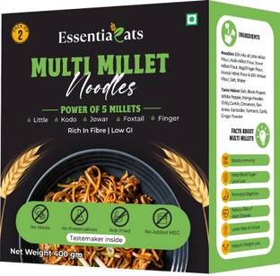 essentiaeats No Maida Multi Millet Noodles Pack of 2 | Not Fried, No MSG, No Junk Hakka Noodles Vegetarian