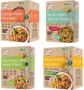 Organic Wisdom Millet Noodles & Pasta | No Maida, Not Fried, No MSG | Protein & Fiber Rich Instant Noodles Vegetarian