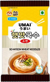 UMAI Somyeon Wheat Noodles | Quality Thin Noodles | Whole Wheat | Imported from Korea Instant Noodles Vegetarian