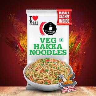 Ching's Secret Hakka Noodles with Masala, Complete Hakka Noodle Kit (Serves 2), Hakka Noodles Vegetarian