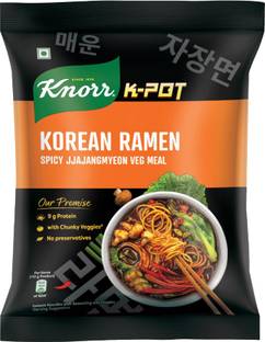 Knorr Korean Ramen Spicy Jjajangmyeon Veg Meal Instant Noodles Vegetarian