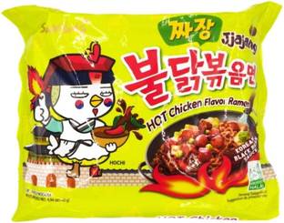 Samyang Buldak Hot Chicken Ramen Noodles Jjajang-140g Instant Noodles Non-vegetarian