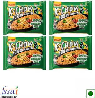 MasterChow K-Chow Korean Ramen Veg | Pack of 4 | 92g Each Instant Noodles Vegetarian