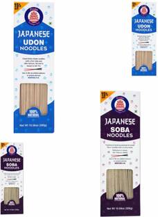 GrainShakti JAPANESE SOBA NOODLES - 2 PACK JAPANESE UDON NOODLES - 2 PACK VEG COMBO Instant Noodles Vegetarian