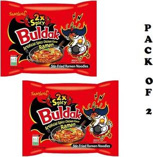 Samyang 2X Spicy Hot Chicken Ramen Flavour -140gm*2 (Pack of 2) (Imported) Instant Noodles Non-vegetarian
