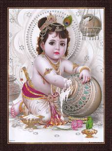 craftery Bal Krishna Krishna Bal Roop Bal Gopal Religious Frame
