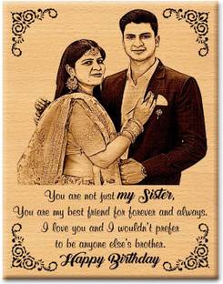 Magic Laser art Wood Table Photo Frame
