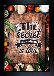 CrowdHall Photo Frames for Kitchen | Kitchen Decoration Frames Digital Reprint 13.5 inch x 10 inch Painting