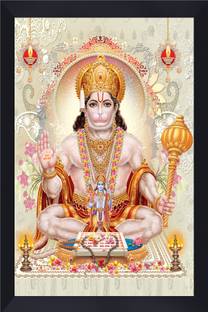 Gita Govinda Hanuman/bajrangbali acrylic glass Painting Digital Reprint 14 inch x 10 inch Painting