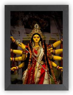Nuoshopping Durga Maa Nav Roop Photo Frame,Durga Maa Photo Frame ,Durga Maa Painting A4 Religious Frame