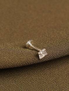 arte jewels Cubic Zirconia Sterling Silver Plated Sterling Silver Nose Stud