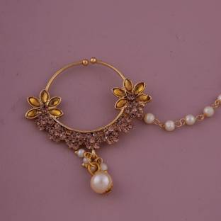 GC PREMIUM JEWELLERY Brass Nathiya