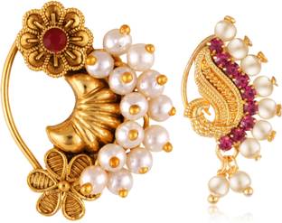 VIVASTRI Gold-plated Plated Alloy Nose Ring Set
