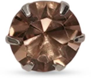 TVISVA JEWELS Cubic Zirconia Rhodium Plated Sterling Silver Nose Stud