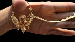 Nath Gold-plated Plated Brass Nathiya