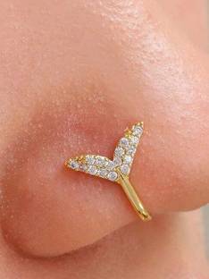 Sadhnma Gold-plated Plated Copper, Alloy Nose Stud