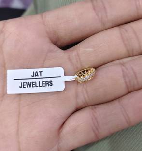 Maan Ruby Gold-plated Plated Brass Nose Ring