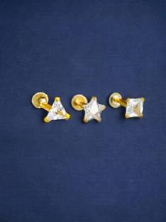 RENU CREATION Beads Gold-plated Plated Metal, Alloy, Brass, Tungsten Nose Ring