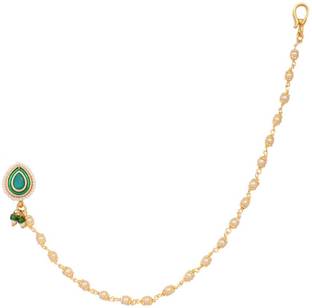Anika's Creation Cubic Zirconia Gold-plated Plated Brass Nathiya