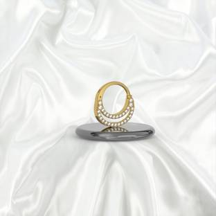 ZALKARI Zircon Gold-plated Plated Sterling Silver Nose Stud