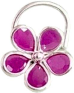 jsaj Ruby 999 Silver Plated Sterling Silver Nose Ring