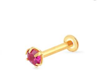 Ceylonmine01 Ruby, Zircon Gold-plated Plated Stone Nose Stud