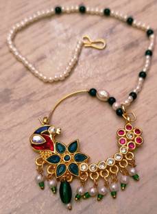 SHIRISHA Cubic Zirconia Gold-plated Plated Brass Nathiya